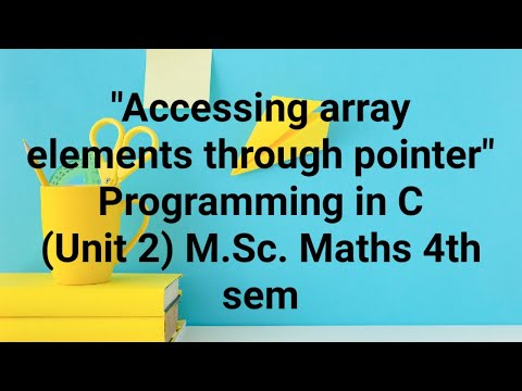 Accessing array elements through pointer (Hindi)