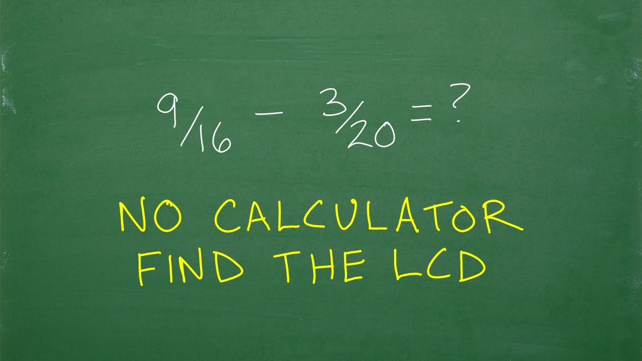 ⁣9/16 – 3/20 = ? Subtract the Fractions, FULL Step-by-Step solution so anyone can understand!