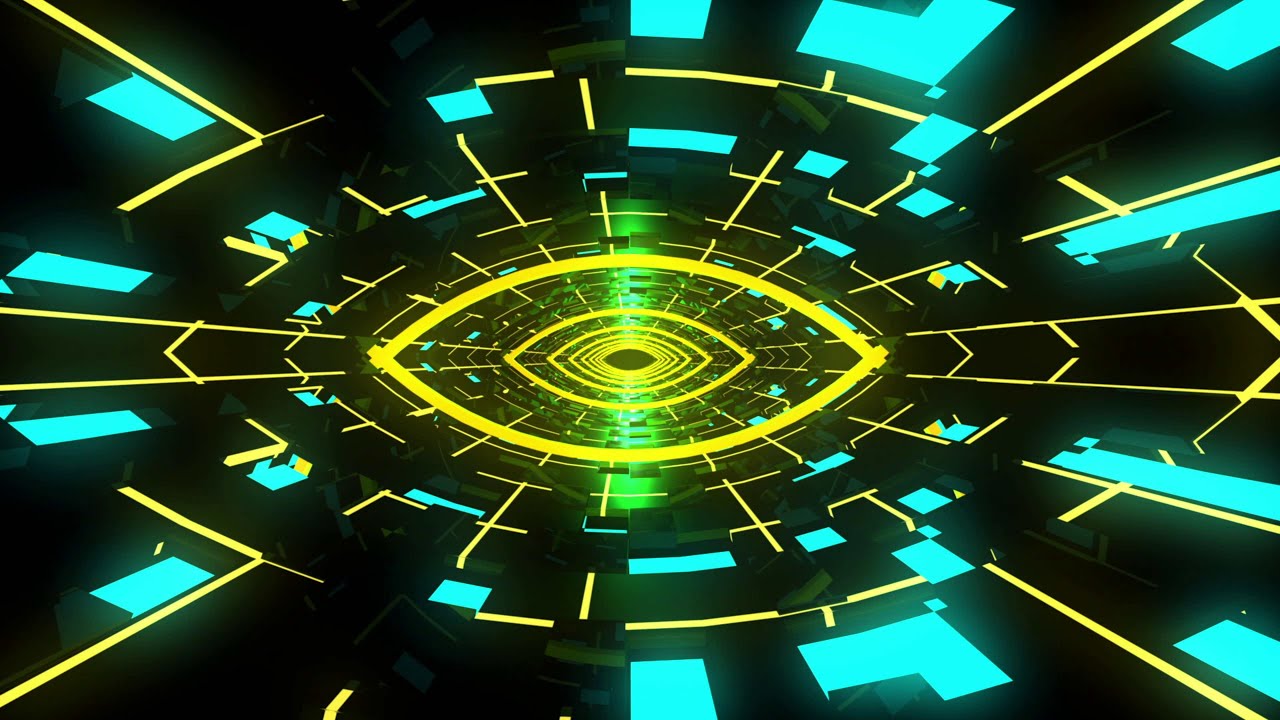 VJ LOOPS 2021- Sci fi Tunnel, Lights VJ Motion Background || Neon ...