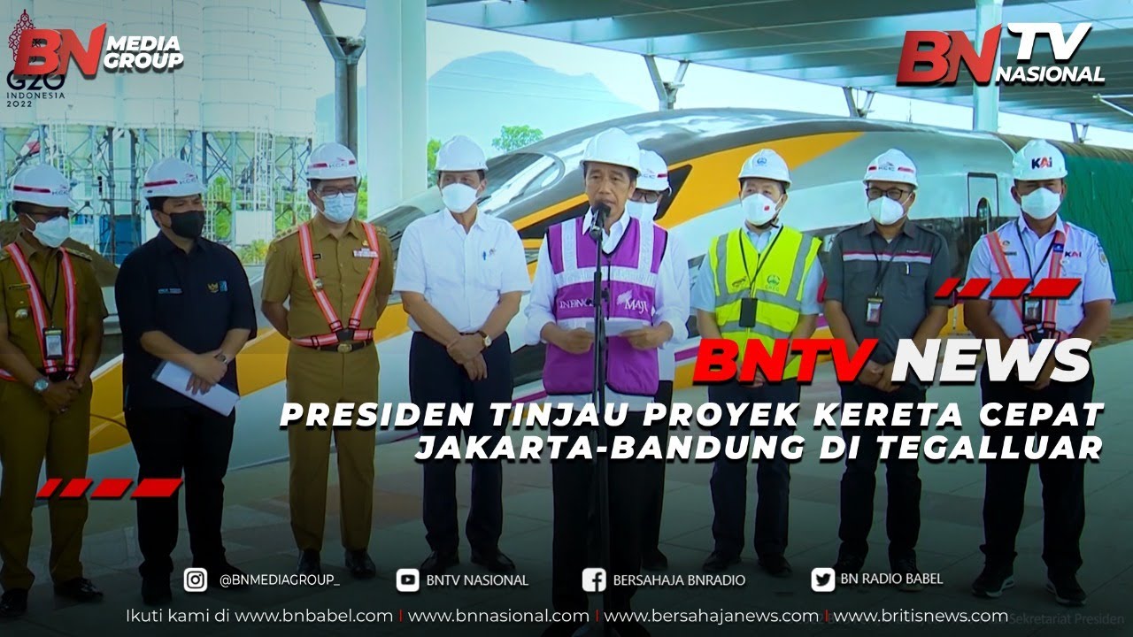 PRESIDEN TINJAU PROYEK KERETA CEPAT JAKARTA-BANDUNG DI TEGALLUAR