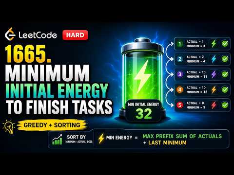 May 12, 2026 - Leetcode Problem #1665. Minimum Initial Energy to Finish Tasks