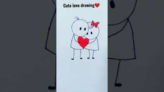 Cute love couple drawing with coin#short#art