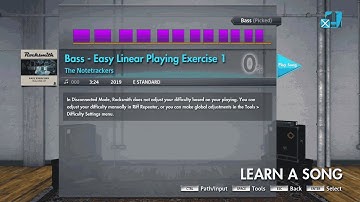 Bass - Easy Linear Playing Exercise 1 - Rocksmith 2014/ Rocksmith+