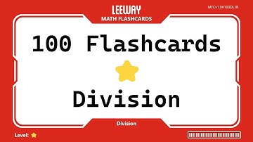 Can You Solve 100 Division Flashcards? (Level 1 Random Set 001)