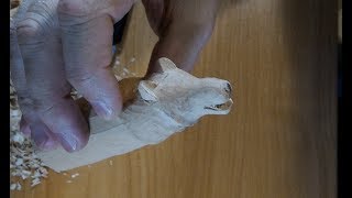 Как вырезать Волка / Wolf made of Wood