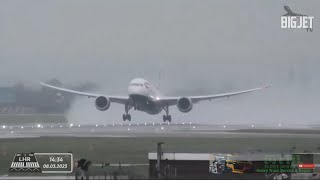 Awesome Big Engine sounds due to low cloud base 💪🏻🔊🔊 London Heathrow Airport
