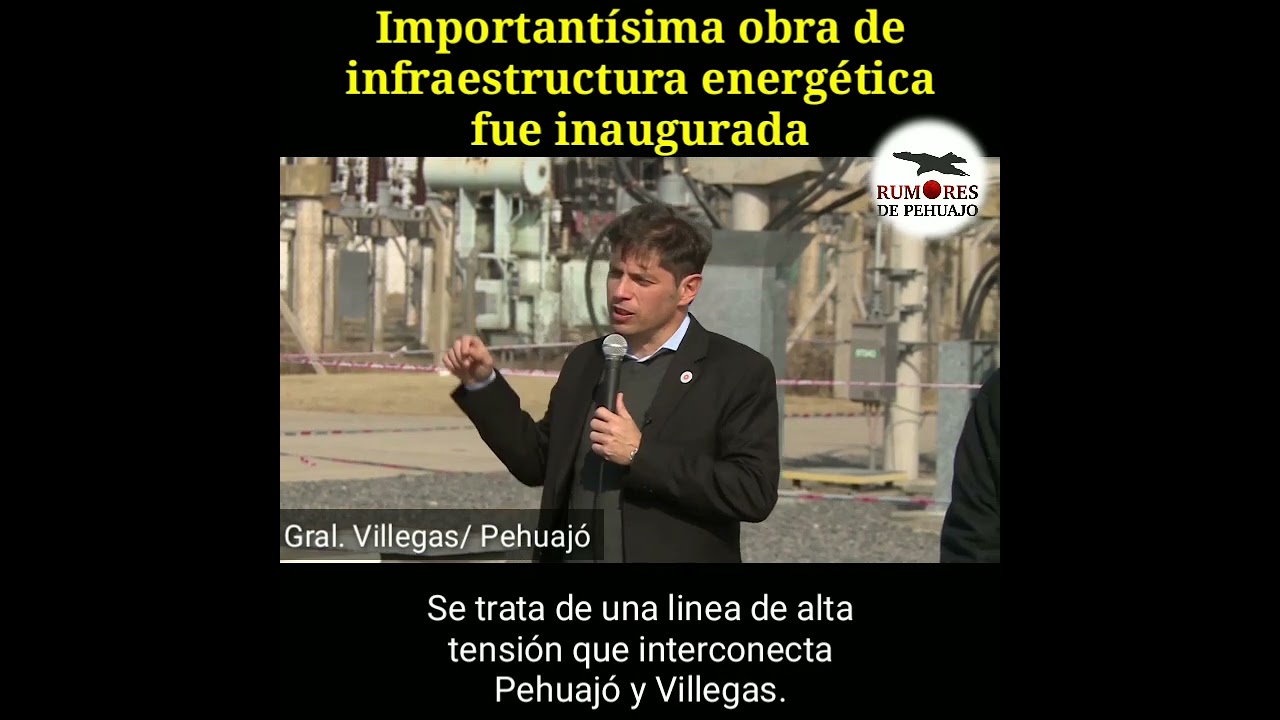 Se inauguró una importante obra energética que une Pehuajó y Villegas.