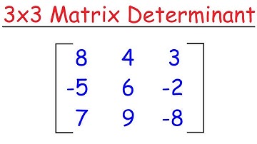 How To Find The Determinant of a 3x3 Matrix