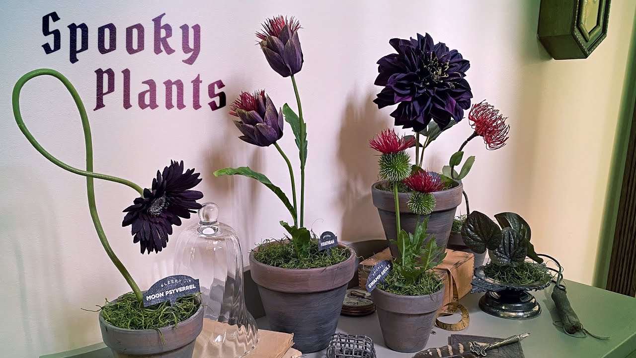 DIY Halloween Decor Spooky Potted Plants Haunted Potting Table DIY Halloween Decor Spooky Potted Plants Haunted Potting Table