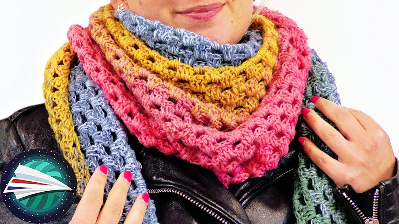 driehoek sjaal haken patroon