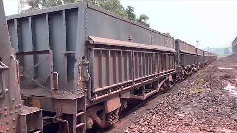 Railway Wagons Ready To Load Iron Ore Fines At Iron Ore Mines Bottom Loading Station