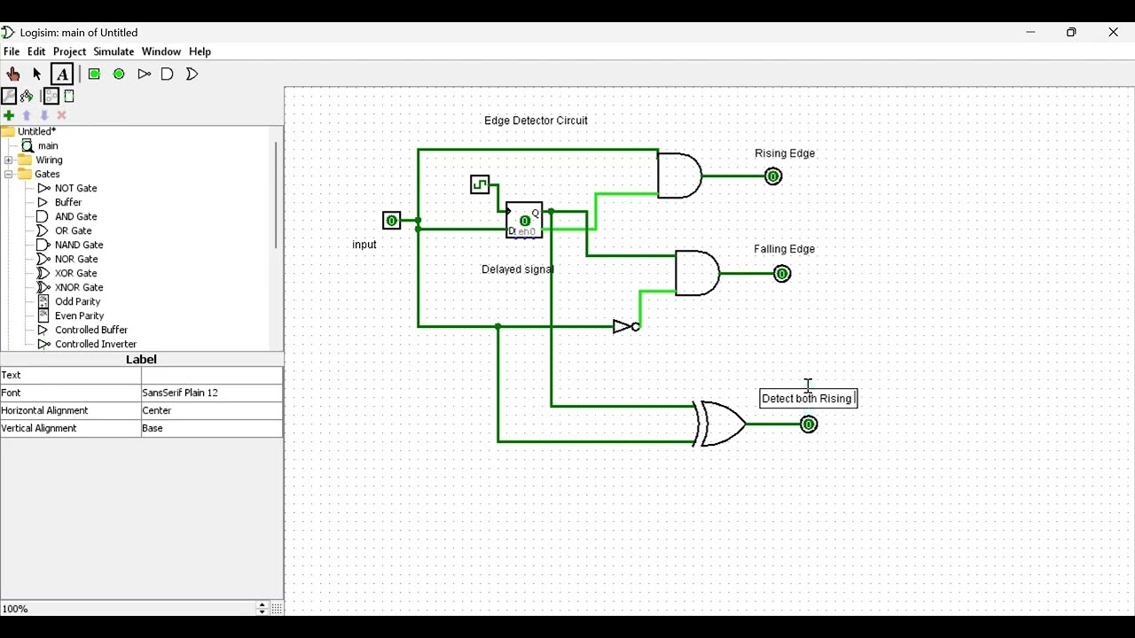Edge Detector Circuit Diagram | Logisim | Digital Electronics | VLS Tutorials