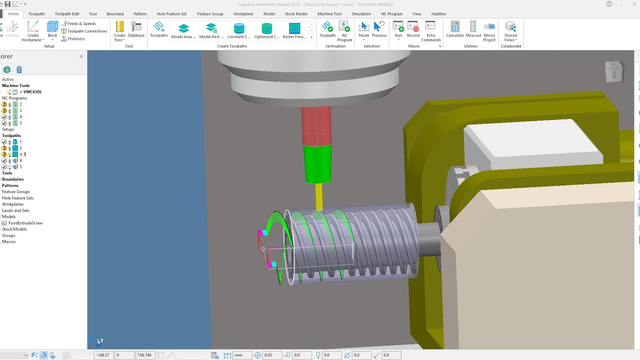 PowerMill 4 Axis Toolpath (Part-1)Pattern Finishing - YouTube