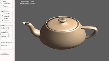 OpenGL Test - Lighting Position, Ambient, Diffuse, Specular, Shineness