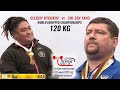 Chisen yang chinese taipei vs oleksiy bychkov ukraine at ipf equipped worlds 2023  120 kg