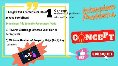 3. Minimum Add to Make Parentheses Valid | FAANG Interview Problems