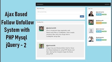 Ajax Based Follow Unfollow System with PHP Mysql jquery - 2