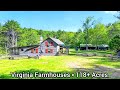 Virginia Farmhouses For Sale / 118 Acres / Stocked Stream / Virginia Land For Sale Southwest