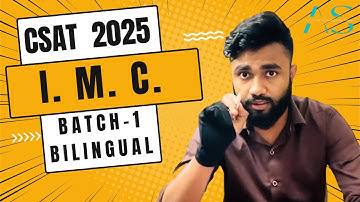 Snippets of CSAT 2025 Course | Lecture-2 IMC | BATCH-1 (Bilingual) | APTITUDE WITH AVISHEK SINHA |