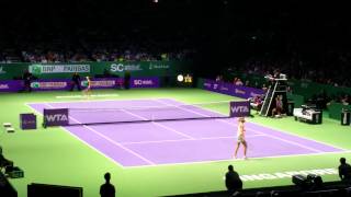 Sharapova vs Radwanska wta finals 2014 RR part 4 screenshot 2