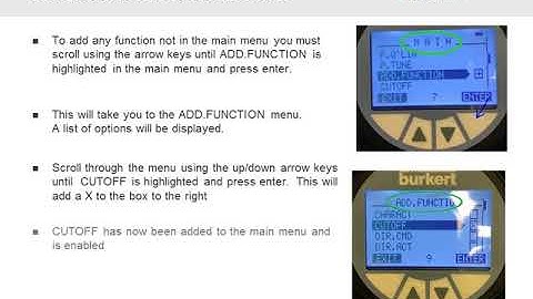 Burkert USA 8692-3 Add function  Cutoff