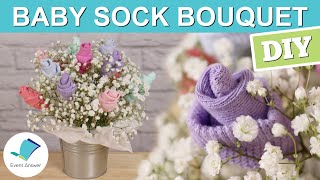 Baby Sock Bouquet | DIY Baby Shower Gift