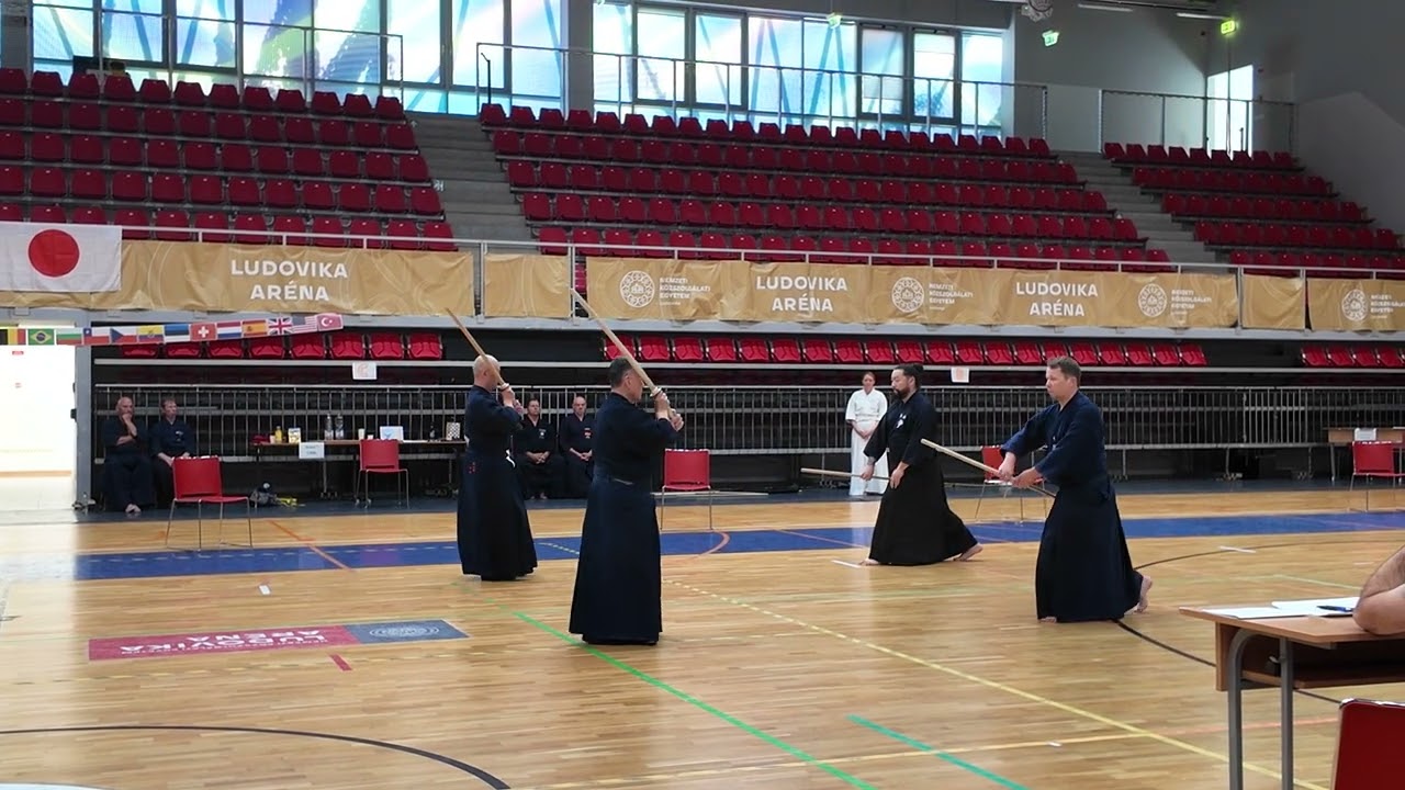 Budapest Jodo Koryu Winners Embu With Otake Sensei and Kotaro Sensei
