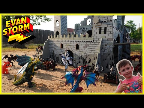 Castle Defense: Medieval Knights VS Dragons Pretend Play