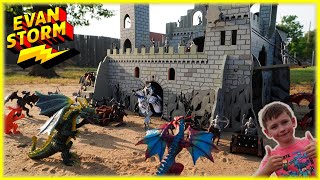 Castle Defense: Medieval Knights VS Dragons Pretend Play