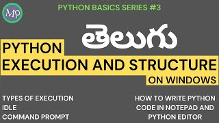 #3 Execution Of Python Code In Telugu | Structure Of Py... | Doovi