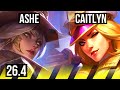 ASHE &amp; Seraphine vs CAITLYN &amp; Jarvan IV (ADC) | 55K damage, 6k gold comeback | KR Diamond | 26.4