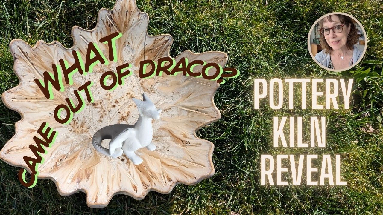 POTTERY Kiln Reveal.  What came out of Draco today?  SURPRISE !  NEW GLAZE COMBO!