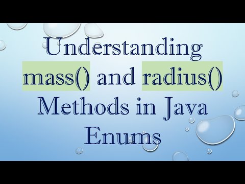 Understanding mass() and radius() Methods in Java Enums