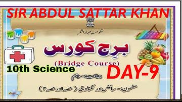 10th Science Bridge Course Day 9 Urdu Medium Question Answer State Board Maharashtra