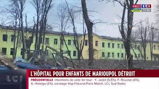 L'hopital pour enfants détruit à Marioupol