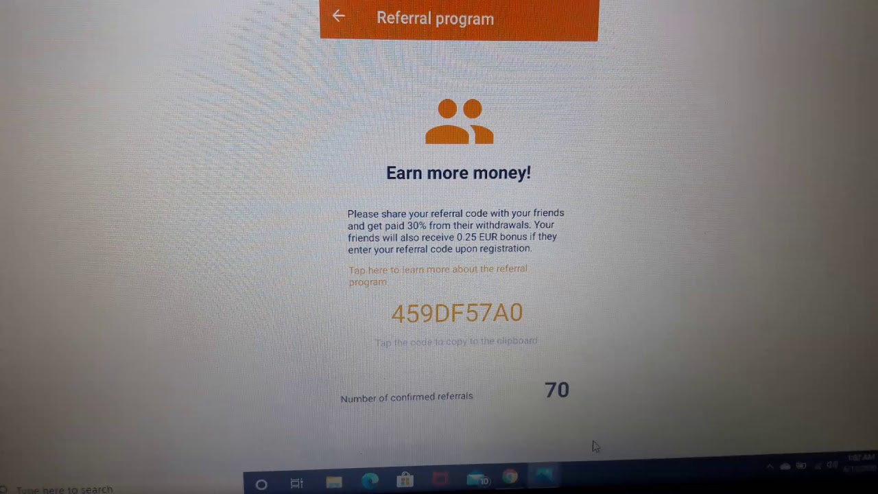 70 Referrals in MoneySMS! Use a Leader's Code, 459DF57A0!