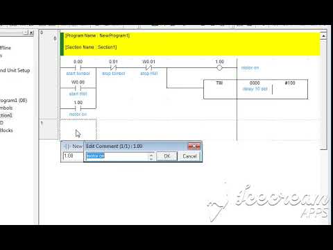 PLC OMRON Simple Star Delta Button And Hmi 