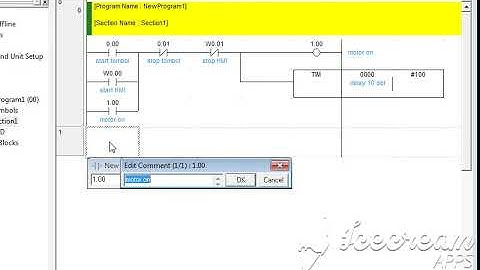 PLC OMRON: simple star delta button and hmi