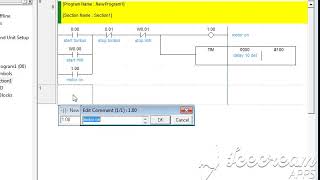 PLC OMRON: simple star delta button and hmi