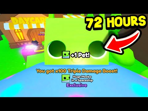 i Spent 72 HOURS at DAYCARE for 1ST HUGE MEEBO?! (Pet Simulator X)