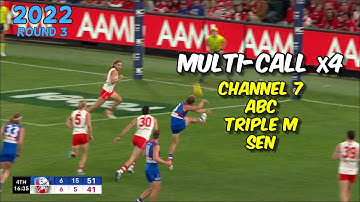 MITCH WALLIS PERFECT CRUMBING GOAL | 2022 Round 3 | MULTI-CALL x4