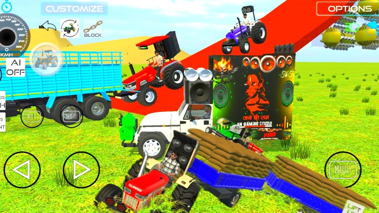 🔴Drive Jcb And Unloaded Stones For the Tractor and lorry Truck 🚛 In Game Video.