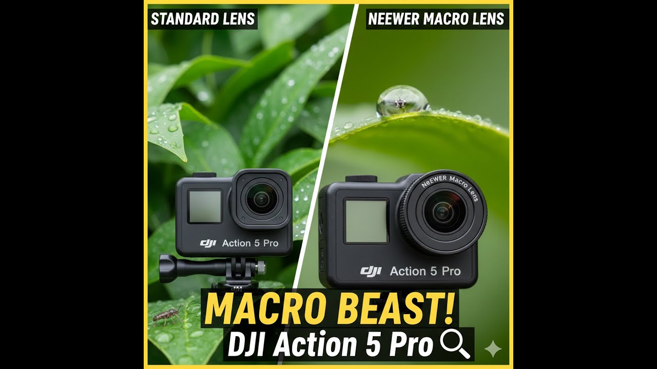 DJI Action 5 Pro Macro Lens Test: Neewer Close-Up Lens Comparison!