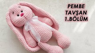 Kadife İple Pofuduk Tavşan Yapımı part 1.(How to make rabbit amigurumi) (English subtitle)