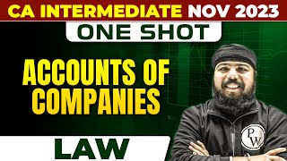 Accounts of Companies | Law | CA Inter Nov 2023 | One Shot