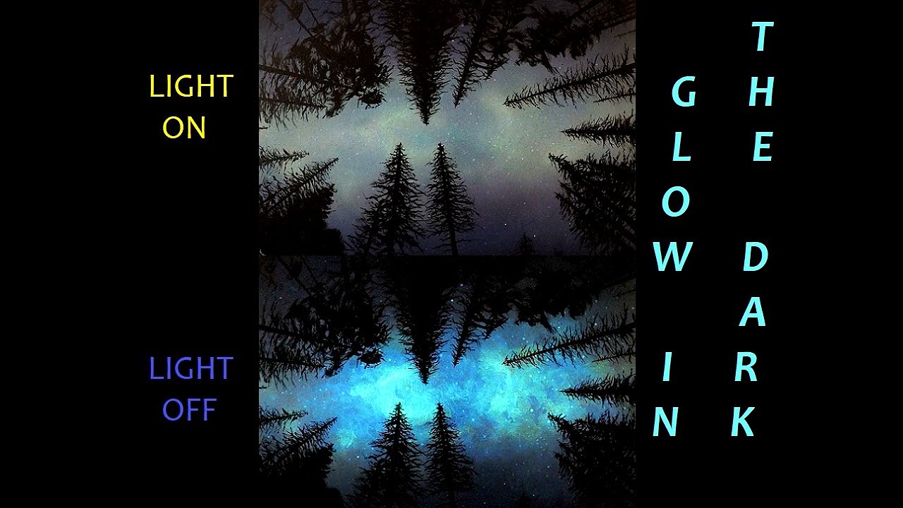 Milky way Glow in the dark - landscape acrylic