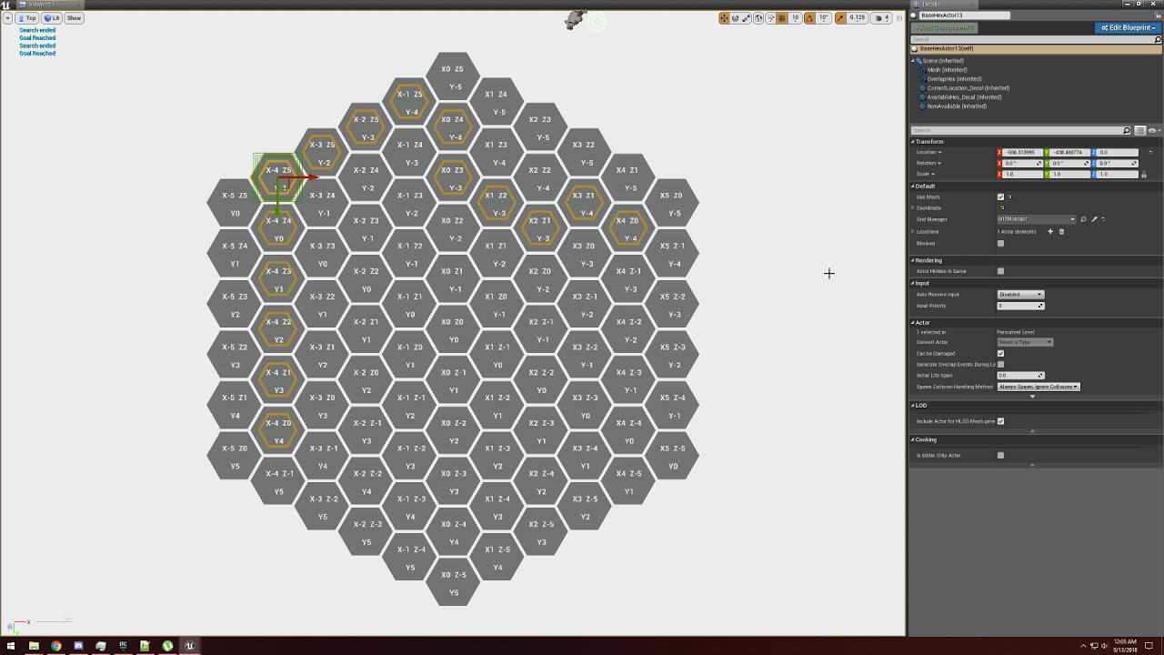 A* pathfinding area scan algorithm test - YouTube