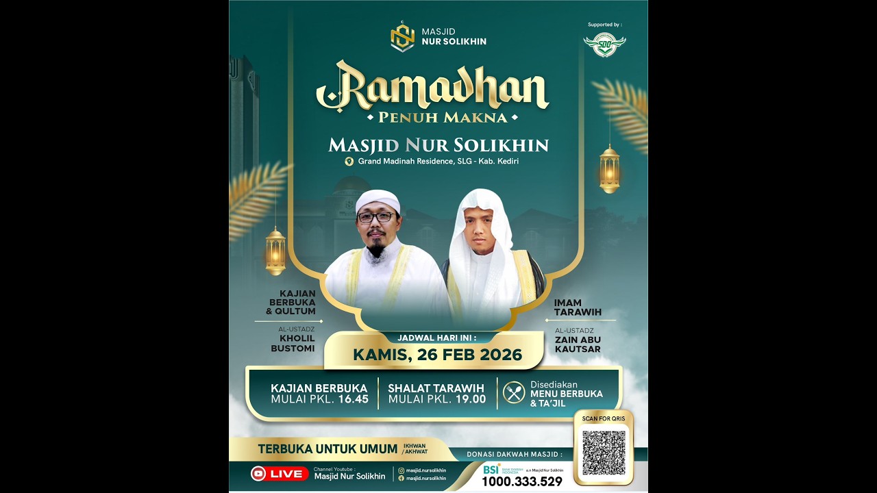 🔴 TARAWIH #10 - RAMADHAN 1447H - Episode selasa 26 Februari 2026