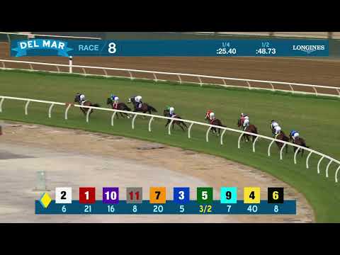 Vronti (GB) wins the CTT and TOC Stakes race 8 at Del Mar 8/15/26