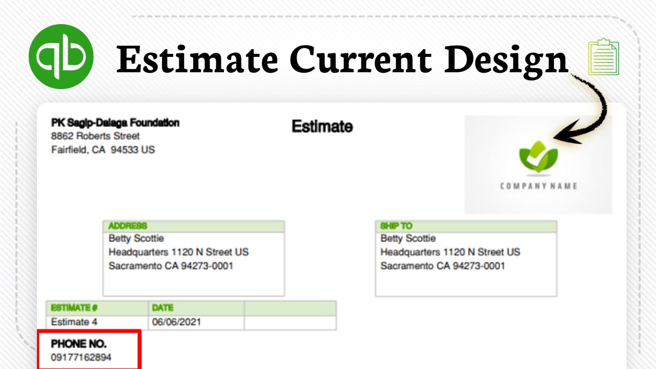 How to customize estimate template in QuickBooks Online - YouTube